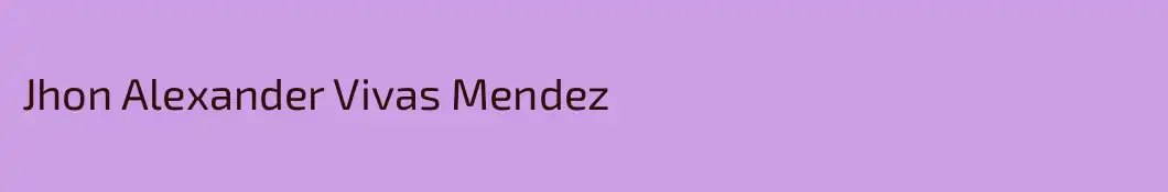 Jhon Alexander Vivas Mendez